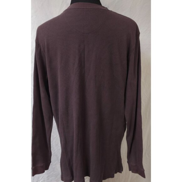 KingSize Mens 3XLT Purple Waffle Thermal Cotton Blend Outdoors Big Henley Shirt - Picture 7 of 11